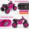 Honeyjoy 24V Kids Ride-On Electric ATV 4-Wheeler Quad Car with Wireless Connection Black/Blue/Pink/Red/Purple